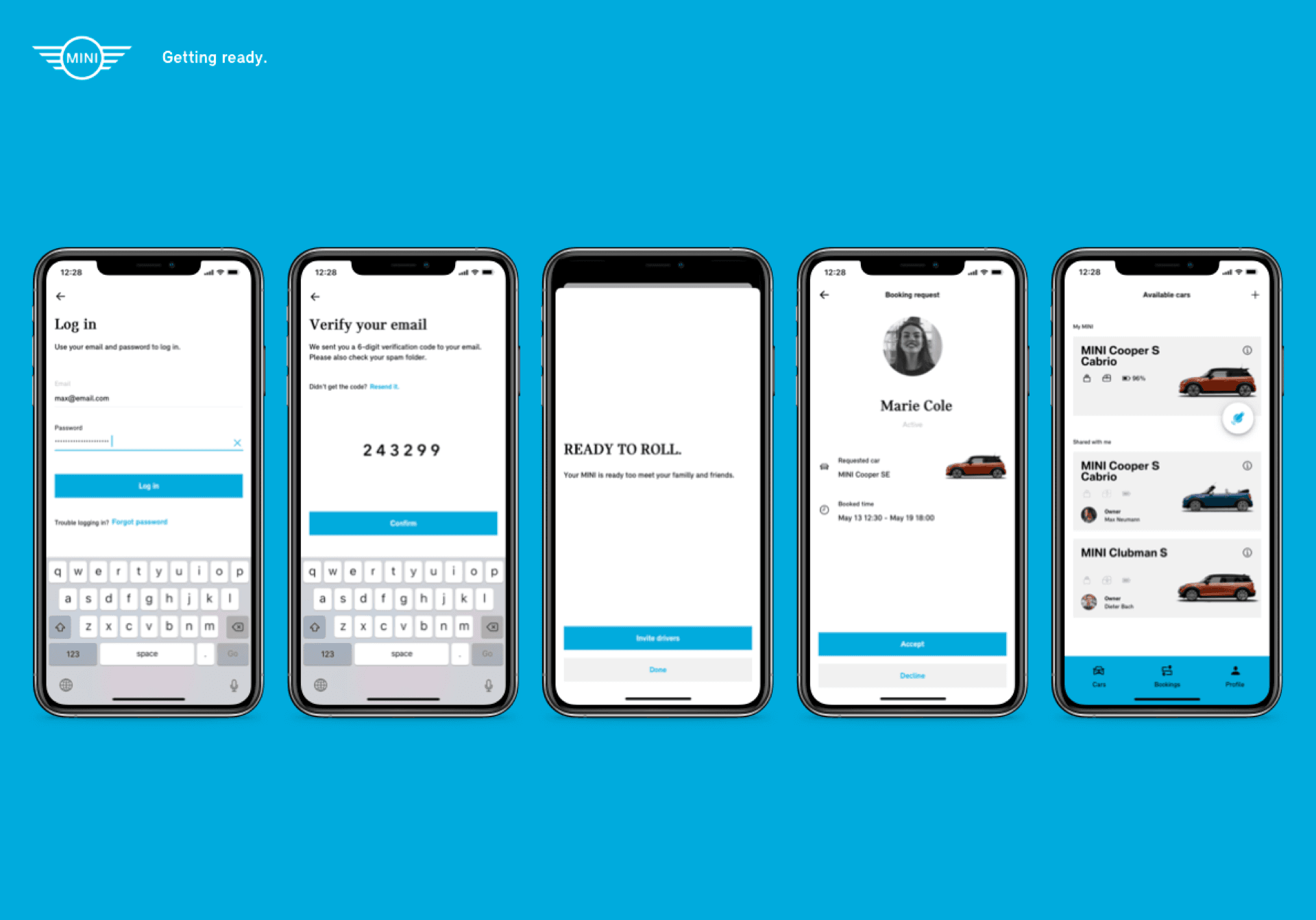 MINI Sharing — Onboarding flow